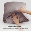 image:imageBedsure Satin Pillowcases Similar to Silk Pillow Cases Queen Size Set of 2 Pure White Cooling Pillow Case for Sleeping Women with Envelope Closure Gifts for Women Men 20x30 Inches 2pcs19  Dusty Rose