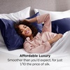 image:imageBedsure Satin Pillowcases Similar to Silk Pillow Cases Queen Size Set of 2 Pure White Cooling Pillow Case for Sleeping Women with Envelope Closure Gifts for Women Men 20x30 Inches 2pcs08  Navy