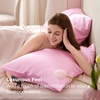 image:imageBedsure Satin Pillowcases Similar to Silk Pillow Cases Queen Size Set of 2 Pure White Cooling Pillow Case for Sleeping Women with Envelope Closure Gifts for Women Men 20x30 Inches 2pcs04  Pink