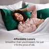 image:imageBedsure Satin Pillowcases Similar to Silk Pillow Cases Queen Size Set of 2 Pure White Cooling Pillow Case for Sleeping Women with Envelope Closure Gifts for Women Men 20x30 Inches 2pcs30  Dark Green
