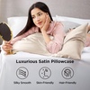 image:imageBedsure Satin Pillowcases Similar to Silk Pillow Cases Queen Size Set of 2 Pure White Cooling Pillow Case for Sleeping Women with Envelope Closure Gifts for Women Men 20x30 Inches 2pcs03  Beige