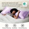 image:imageBedsure Satin Pillowcases Similar to Silk Pillow Cases Queen Size Set of 2 Pure White Cooling Pillow Case for Sleeping Women with Envelope Closure Gifts for Women Men 20x30 Inches 2pcs18  Lavender