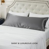 image:imageBedsure Satin Pillowcases Similar to Silk Pillow Cases Queen Size Set of 2 Pure White Cooling Pillow Case for Sleeping Women with Envelope Closure Gifts for Women Men 20x30 Inches 2pcs05  Dark Grey