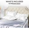 image:imageBedsure Satin Pillowcases Similar to Silk Pillow Cases Queen Size Set of 2 Pure White Cooling Pillow Case for Sleeping Women with Envelope Closure Gifts for Women Men 20x30 Inches 2pcs02  Pure White
