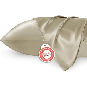 image:imageBedsure Satin Pillowcases Similar to Silk Pillow Cases Queen Size Set of 2 Pure White Cooling Pillow Case for Sleeping Women with Envelope Closure Gifts for Women Men 20x30 Inches 2pcs16  Khaki