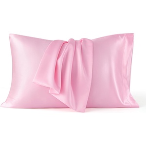 image:imageBedsure Satin Pillowcases Similar to Silk Pillow Cases Queen Size Set of 2 Pure White Cooling Pillow Case for Sleeping Women with Envelope Closure Gifts for Women Men 20x30 Inches 2pcs04  Pink