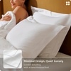image:imageBedsure 100 Giza Egyptian Cotton Duvet Cover Queen Size Luxury Hotel Duvet Cover PureWoven Soft amp Breathable Sateen Bedding Set for AllSeason 3 Pieces 90x90 Gradient Blue01  White