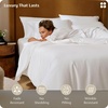 image:imageBedsure 100 Giza Egyptian Cotton Duvet Cover Queen Size Luxury Hotel Duvet Cover PureWoven Soft amp Breathable Sateen Bedding Set for AllSeason 3 Pieces 90x90 Gradient Blue01  White