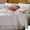 image:imageBedsure 100 Giza Egyptian Cotton Duvet Cover Queen Size Luxury Hotel Duvet Cover PureWoven Soft amp Breathable Sateen Bedding Set for AllSeason 3 Pieces 90x90 Gradient Blue01  White
