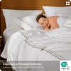 image:imageBedsure 100 Giza Egyptian Cotton Duvet Cover Queen Size Luxury Hotel Duvet Cover PureWoven Soft amp Breathable Sateen Bedding Set for AllSeason 3 Pieces 90x90 Gradient Blue04  Gradient Brown