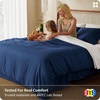 image:imageBedsure 100 Organically Grown Bamboo Viscose Duvet Cover Set Queen Size  Cooling Bedding Set for Hot Sleepers  PureWoven Luxury Silky Soft  No Insert  2 Pillow Shams Olive Green 90x90Navy