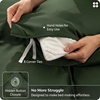 image:imageBedsure 100 Organically Grown Bamboo Viscose Duvet Cover Set Queen Size  Cooling Bedding Set for Hot Sleepers  PureWoven Luxury Silky Soft  No Insert  2 Pillow Shams Olive Green 90x90Olive Green