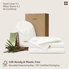 image:imageBedsure 100 Organically Grown Bamboo Viscose Duvet Cover Set Queen Size  Cooling Bedding Set for Hot Sleepers  PureWoven Luxury Silky Soft  No Insert  2 Pillow Shams Olive Green 90x90White