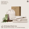 image:imageBedsure 100 Organically Grown Bamboo Viscose Duvet Cover Set Queen Size  Cooling Bedding Set for Hot Sleepers  PureWoven Luxury Silky Soft  No Insert  2 Pillow Shams Olive Green 90x90Beige