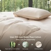 image:imageBedsure 100 Organically Grown Bamboo Viscose Duvet Cover Set Queen Size  Cooling Bedding Set for Hot Sleepers  PureWoven Luxury Silky Soft  No Insert  2 Pillow Shams Olive Green 90x90Beige