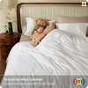 image:imageBedsure 100 Organically Grown Bamboo Viscose Duvet Cover Set Queen Size  Cooling Bedding Set for Hot Sleepers  PureWoven Luxury Silky Soft  No Insert  2 Pillow Shams Olive Green 90x90White