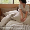 image:imageBedsure Striped Duvet Cover Queen 100 Washed Cotton Duvet Cover LinenLike PureWoven with Reversible YarnDyed Design amp DoubleStitch Craft 3Piece with Zipper Closure Stripes White 90x9002  Stripes  Linen