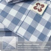image:imageBedsure Striped Duvet Cover Queen 100 Washed Cotton Duvet Cover LinenLike PureWoven with Reversible YarnDyed Design amp DoubleStitch Craft 3Piece with Zipper Closure Stripes White 90x9009  Gingham  Cornflower Blue