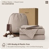 image:imageBedsure Striped Duvet Cover Queen 100 Washed Cotton Duvet Cover LinenLike PureWoven with Reversible YarnDyed Design amp DoubleStitch Craft 3Piece with Zipper Closure Stripes White 90x9003  Stripes  Light Brown