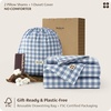 image:imageBedsure Striped Duvet Cover Queen 100 Washed Cotton Duvet Cover LinenLike PureWoven with Reversible YarnDyed Design amp DoubleStitch Craft 3Piece with Zipper Closure Stripes White 90x9009  Gingham  Cornflower Blue
