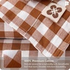 image:imageBedsure Striped Duvet Cover Queen 100 Washed Cotton Duvet Cover LinenLike PureWoven with Reversible YarnDyed Design amp DoubleStitch Craft 3Piece with Zipper Closure Stripes White 90x9012  Gingham  Terracotta