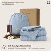 image:imageBedsure Striped Duvet Cover Queen 100 Washed Cotton Duvet Cover LinenLike PureWoven with Reversible YarnDyed Design amp DoubleStitch Craft 3Piece with Zipper Closure Stripes White 90x9004  Stripes  Cornflower Blue