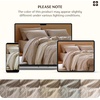 image:imageBedsure Striped Duvet Cover Queen 100 Washed Cotton Duvet Cover LinenLike PureWoven with Reversible YarnDyed Design amp DoubleStitch Craft 3Piece with Zipper Closure Stripes White 90x9003  Stripes  Light Brown