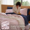 image:imageBedsure Striped Duvet Cover Queen 100 Washed Cotton Duvet Cover LinenLike PureWoven with Reversible YarnDyed Design amp DoubleStitch Craft 3Piece with Zipper Closure Stripes White 90x9011  Gingham  Greyish Pink