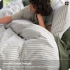 image:imageBedsure Striped Duvet Cover Queen 100 Washed Cotton Duvet Cover LinenLike PureWoven with Reversible YarnDyed Design amp DoubleStitch Craft 3Piece with Zipper Closure Stripes White 90x9001  Stripes  White