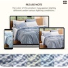 image:imageBedsure Striped Duvet Cover Queen 100 Washed Cotton Duvet Cover LinenLike PureWoven with Reversible YarnDyed Design amp DoubleStitch Craft 3Piece with Zipper Closure Stripes White 90x9009  Gingham  Cornflower Blue
