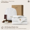 image:imageBedsure Striped Duvet Cover Queen 100 Washed Cotton Duvet Cover LinenLike PureWoven with Reversible YarnDyed Design amp DoubleStitch Craft 3Piece with Zipper Closure Stripes White 90x9001  Stripes  White