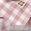image:imageBedsure Striped Duvet Cover Queen 100 Washed Cotton Duvet Cover LinenLike PureWoven with Reversible YarnDyed Design amp DoubleStitch Craft 3Piece with Zipper Closure Stripes White 90x9011  Gingham  Greyish Pink
