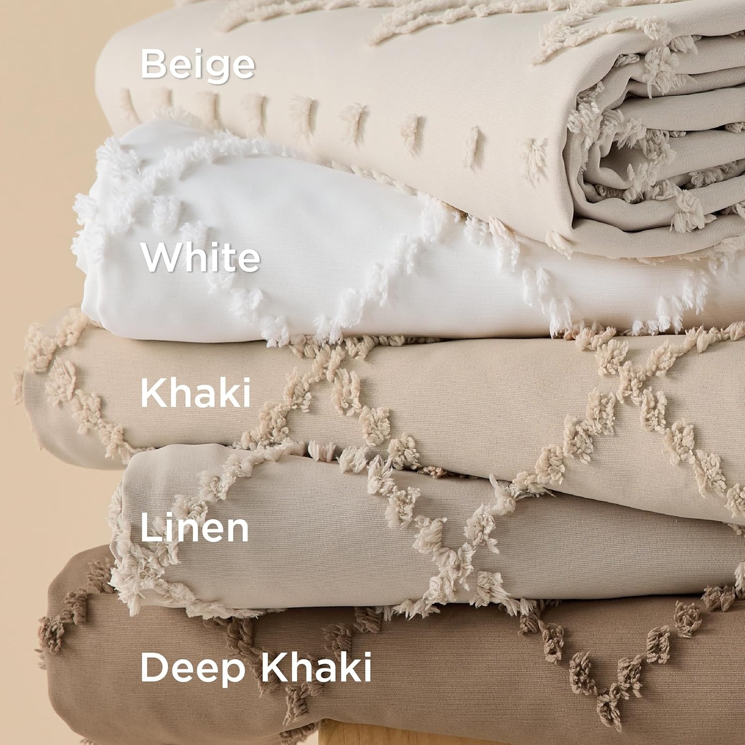 image:imageBedsure Boho Duvet Cover King Size  Rose Pink Tufted Boho Bedding Distressed Vintage Embroidery Bedding for All Seasons 3 Pieces 1 Soft Jacquard King Comforter Cover and 2 Pillow Shams04  Linen No Comforter