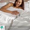 image:imageBedsure 100 Cotton Percale Duvet Cover Queen Luxury Hotel Duvet Cover White Comforter Cover with Embroidery PureWoven Breathable amp Lightweight Bedding Set for All Season 3 Pieces 90x9005  Hotel Frame Embroidery