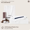 image:imageBedsure 100 Cotton Percale Duvet Cover Queen Luxury Hotel Duvet Cover White Comforter Cover with Embroidery PureWoven Breathable amp Lightweight Bedding Set for All Season 3 Pieces 90x9004  Hotel Navy Frame