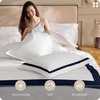 image:imageBedsure 100 Cotton Percale Duvet Cover Queen Luxury Hotel Duvet Cover White Comforter Cover with Embroidery PureWoven Breathable amp Lightweight Bedding Set for All Season 3 Pieces 90x9004  Hotel Navy Frame