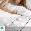 image:imageBedsure 100 Cotton Percale Duvet Cover Queen Luxury Hotel Duvet Cover White Comforter Cover with Embroidery PureWoven Breathable amp Lightweight Bedding Set for All Season 3 Pieces 90x9002  Hotel Double Embroidery
