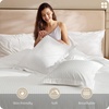 image:imageBedsure 100 Cotton Percale Duvet Cover Queen Luxury Hotel Duvet Cover White Comforter Cover with Embroidery PureWoven Breathable amp Lightweight Bedding Set for All Season 3 Pieces 90x9006  Hotel Striped Jacquard