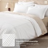 image:imageBedsure 100 Cotton Percale Duvet Cover Queen Luxury Hotel Duvet Cover White Comforter Cover with Embroidery PureWoven Breathable amp Lightweight Bedding Set for All Season 3 Pieces 90x9001  Hotel White