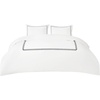 image:imageBedsure 100 Cotton Percale Duvet Cover Queen Luxury Hotel Duvet Cover White Comforter Cover with Embroidery PureWoven Breathable amp Lightweight Bedding Set for All Season 3 Pieces 90x9005  Hotel Frame Embroidery
