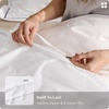 image:imageBedsure 100 Cotton Percale Duvet Cover Queen Luxury Hotel Duvet Cover White Comforter Cover with Embroidery PureWoven Breathable amp Lightweight Bedding Set for All Season 3 Pieces 90x9002  Hotel Double Embroidery