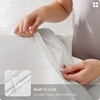 image:imageBedsure 100 Cotton Percale Duvet Cover Queen Luxury Hotel Duvet Cover White Comforter Cover with Embroidery PureWoven Breathable amp Lightweight Bedding Set for All Season 3 Pieces 90x9006  Hotel Striped Jacquard