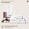image:imageBedsure 100 Cotton Percale Duvet Cover Queen Luxury Hotel Duvet Cover White Comforter Cover with Embroidery PureWoven Breathable amp Lightweight Bedding Set for All Season 3 Pieces 90x9002  Hotel Double Embroidery