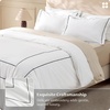 image:imageBedsure 100 Cotton Percale Duvet Cover Queen Luxury Hotel Duvet Cover White Comforter Cover with Embroidery PureWoven Breathable amp Lightweight Bedding Set for All Season 3 Pieces 90x9002  Hotel Double Embroidery
