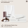 image:imageBedsure 100 Cotton Percale Duvet Cover Queen Luxury Hotel Duvet Cover White Comforter Cover with Embroidery PureWoven Breathable amp Lightweight Bedding Set for All Season 3 Pieces 90x9006  Hotel Striped Jacquard