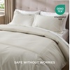 image:imageBedsure 100 Cotton Percale Duvet Cover Queen Luxury Hotel Duvet Cover White Comforter Cover with Embroidery PureWoven Breathable amp Lightweight Bedding Set for All Season 3 Pieces 90x9001  Hotel Linen Beige