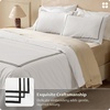image:imageBedsure 100 Cotton Percale Duvet Cover Queen Luxury Hotel Duvet Cover White Comforter Cover with Embroidery PureWoven Breathable amp Lightweight Bedding Set for All Season 3 Pieces 90x9005  Hotel Frame Embroidery