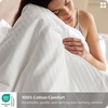 image:imageBedsure 100 Cotton Percale Duvet Cover Queen Luxury Hotel Duvet Cover White Comforter Cover with Embroidery PureWoven Breathable amp Lightweight Bedding Set for All Season 3 Pieces 90x9006  Hotel Striped Jacquard