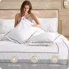 image:imageBedsure 100 Cotton Percale Duvet Cover Queen Luxury Hotel Duvet Cover White Comforter Cover with Embroidery PureWoven Breathable amp Lightweight Bedding Set for All Season 3 Pieces 90x9002  Hotel Double Embroidery