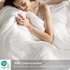 image:imageBedsure 100 Cotton Percale Duvet Cover Queen Luxury Hotel Duvet Cover White Comforter Cover with Embroidery PureWoven Breathable amp Lightweight Bedding Set for All Season 3 Pieces 90x9003  Hotel Leaf Edge